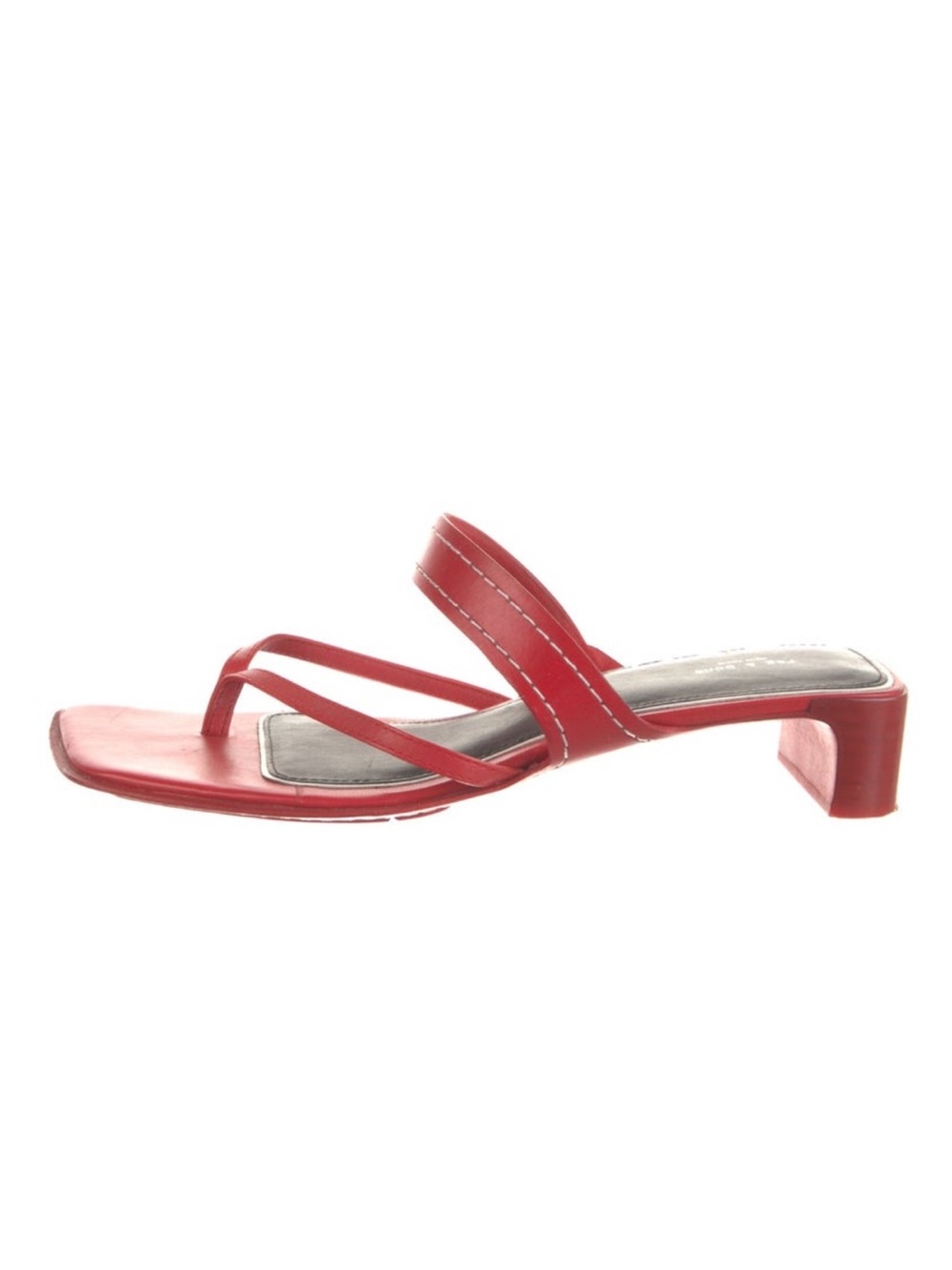 rag & bone Red Leather Strappy Mules